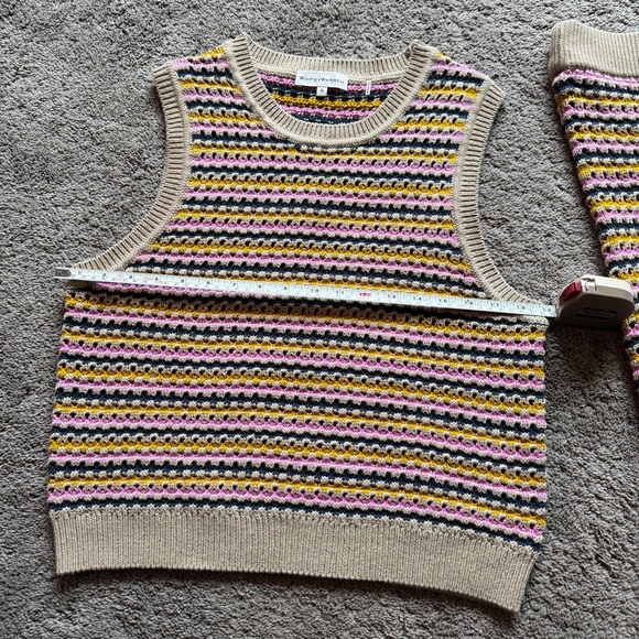 White + Warren Multicolor Striped Cotton Linen Set - Picture 6 of 9